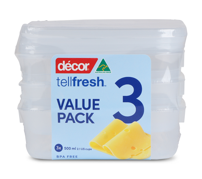 Food Container, Square, 500ml, Set