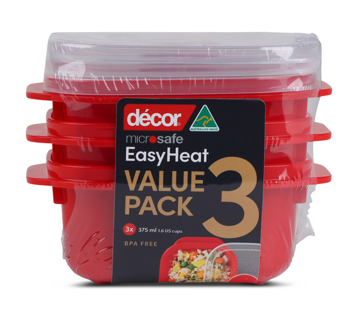 Food Container, Oblong, 375ml, Set