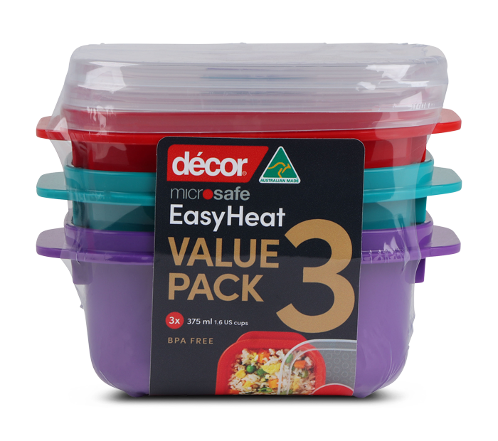 Jewel Microwavable Container, 375ml, Set