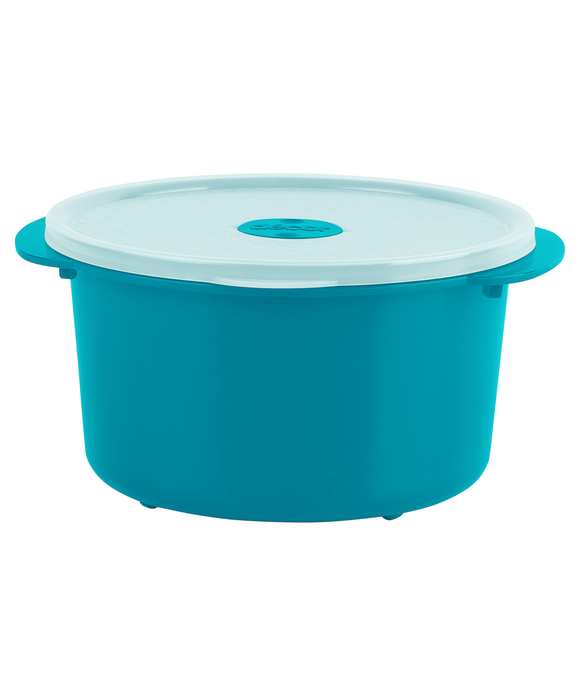 Microwave Steamer, Round, Teal, 1.5L