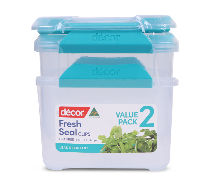 Food Containers, Square, 1.4L, Set