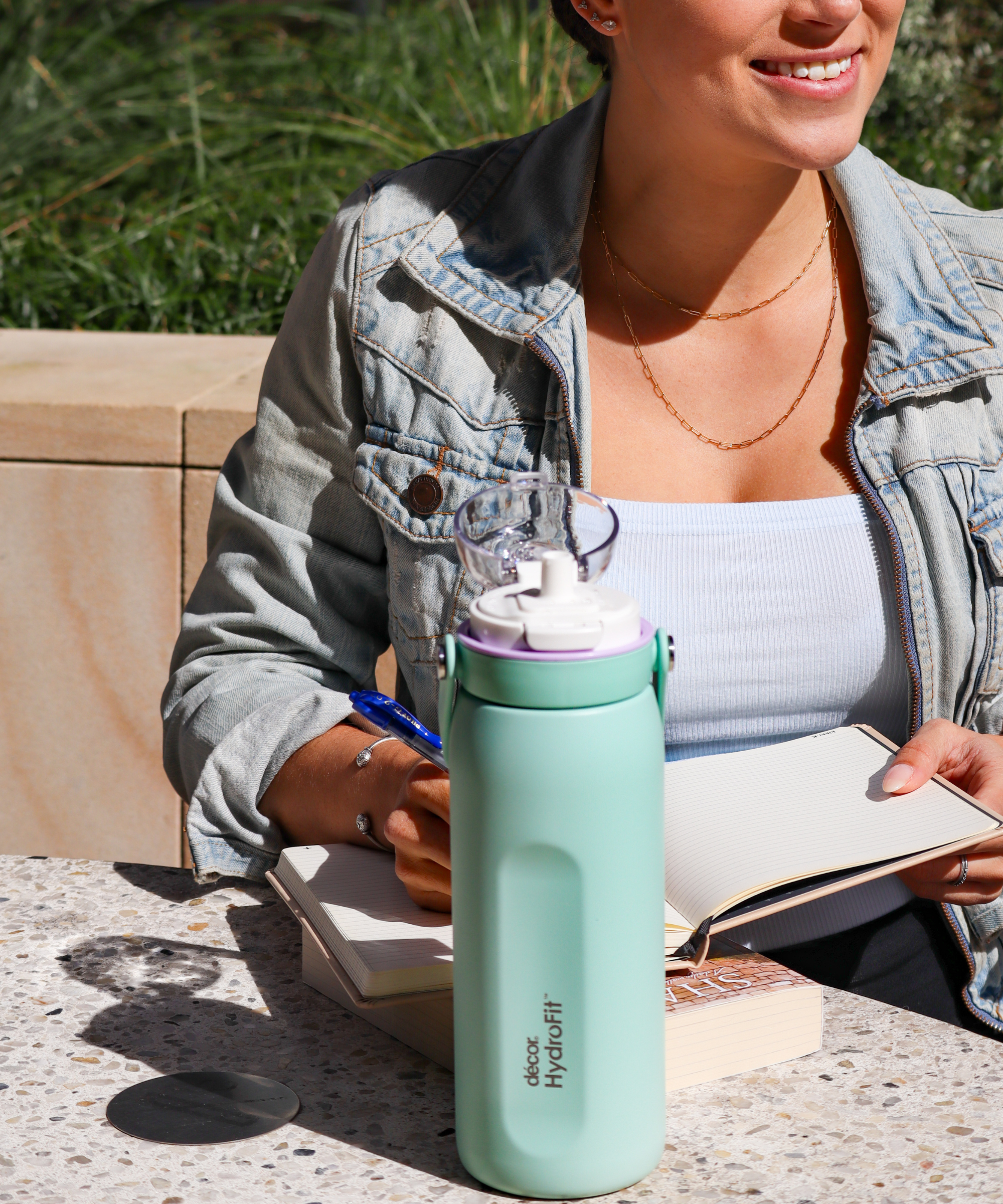 Insulated Stainless Steel Bottle with Deluxe Straw and Flexi Handle, 750ml