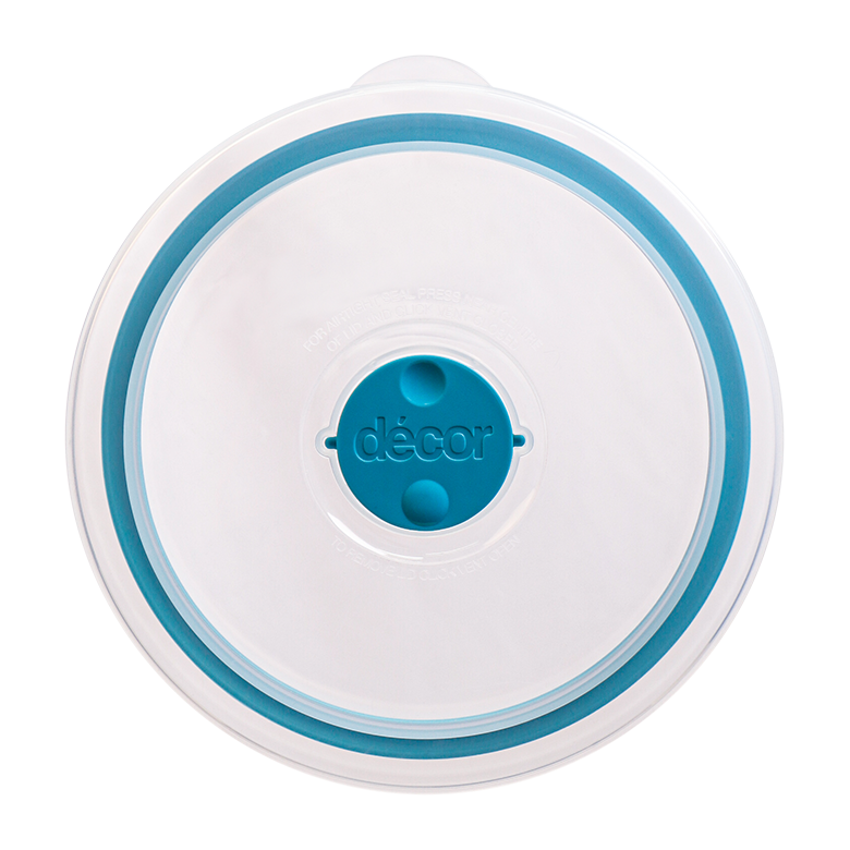 Vent & Seal Glass Containers Lid, Round, 750ml