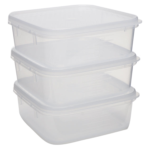 Food Container, Square, 500ml, Set