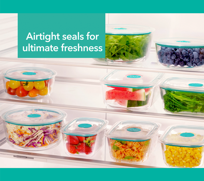 Glass Container, Oblong, 2.5L