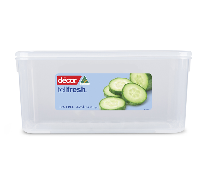 Food Container, Tall, Oblong, 3.25L