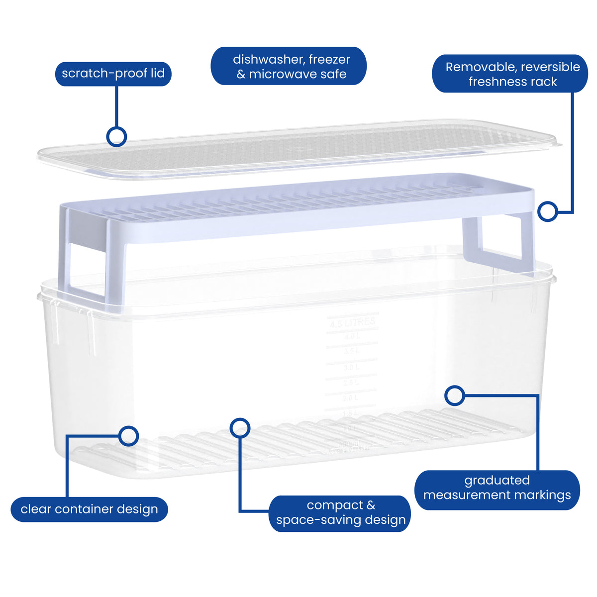 2-Storey Food Container with Rack, 5L