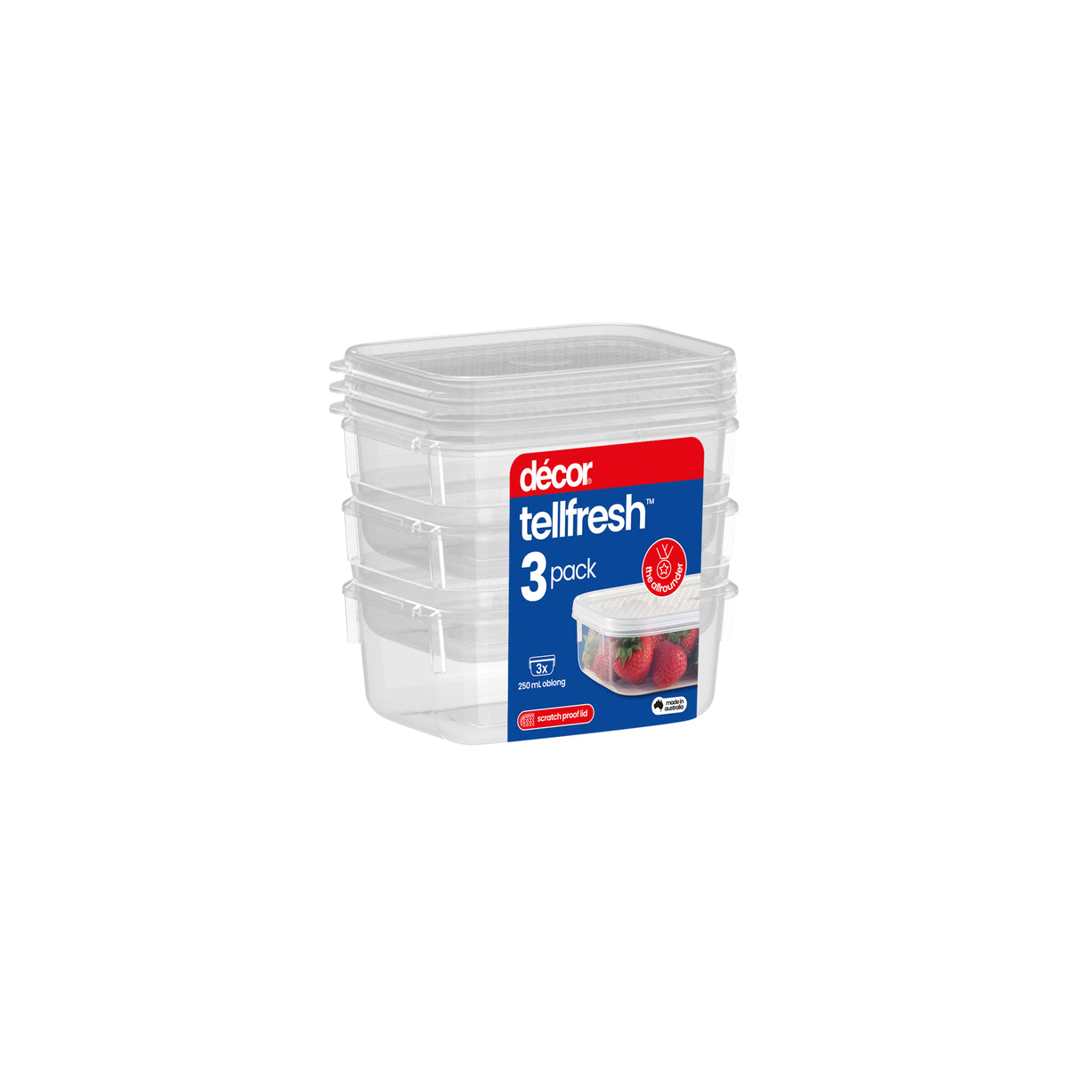 Food Container, Oblong, 250ml, Set