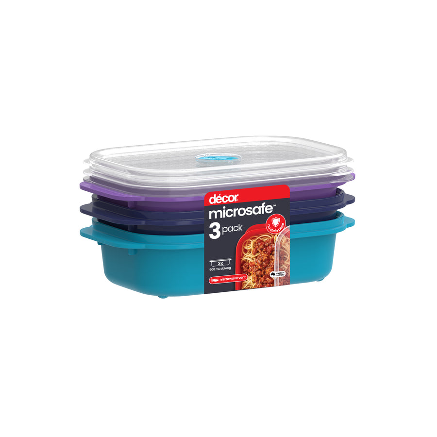 Jewel Microwavable Container, 900ml, Set
