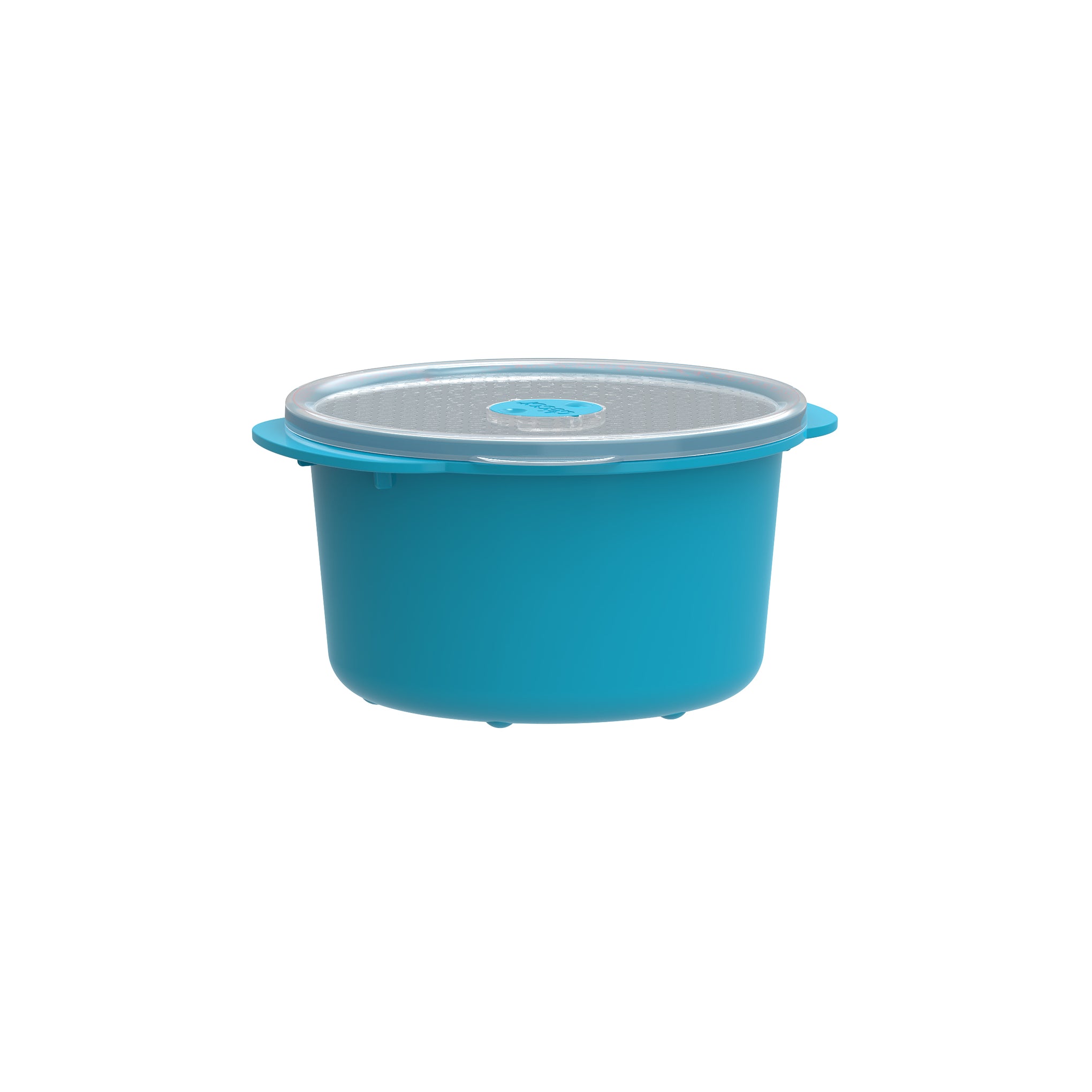 Microwave Steamer, Round, Teal, 1.5L
