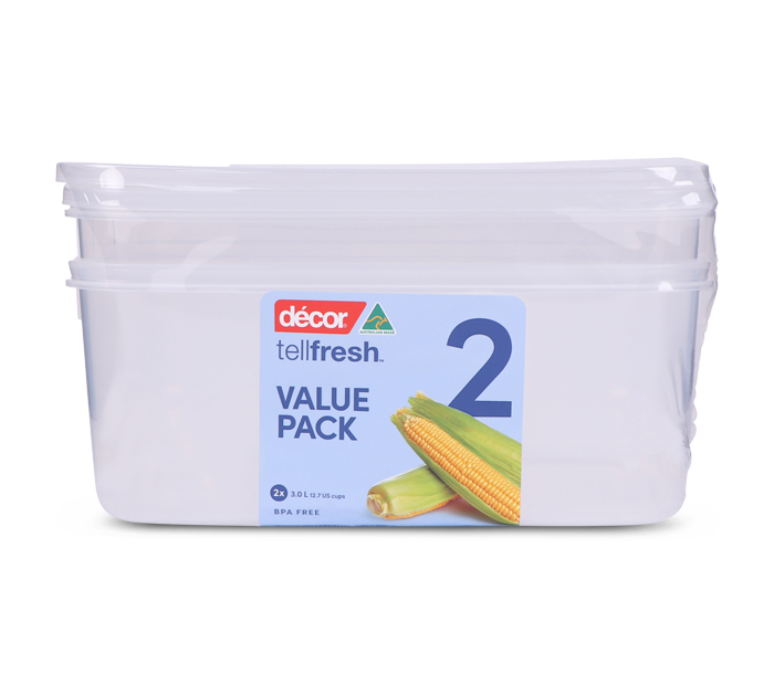 Food Container, Oblong, 3L, Set