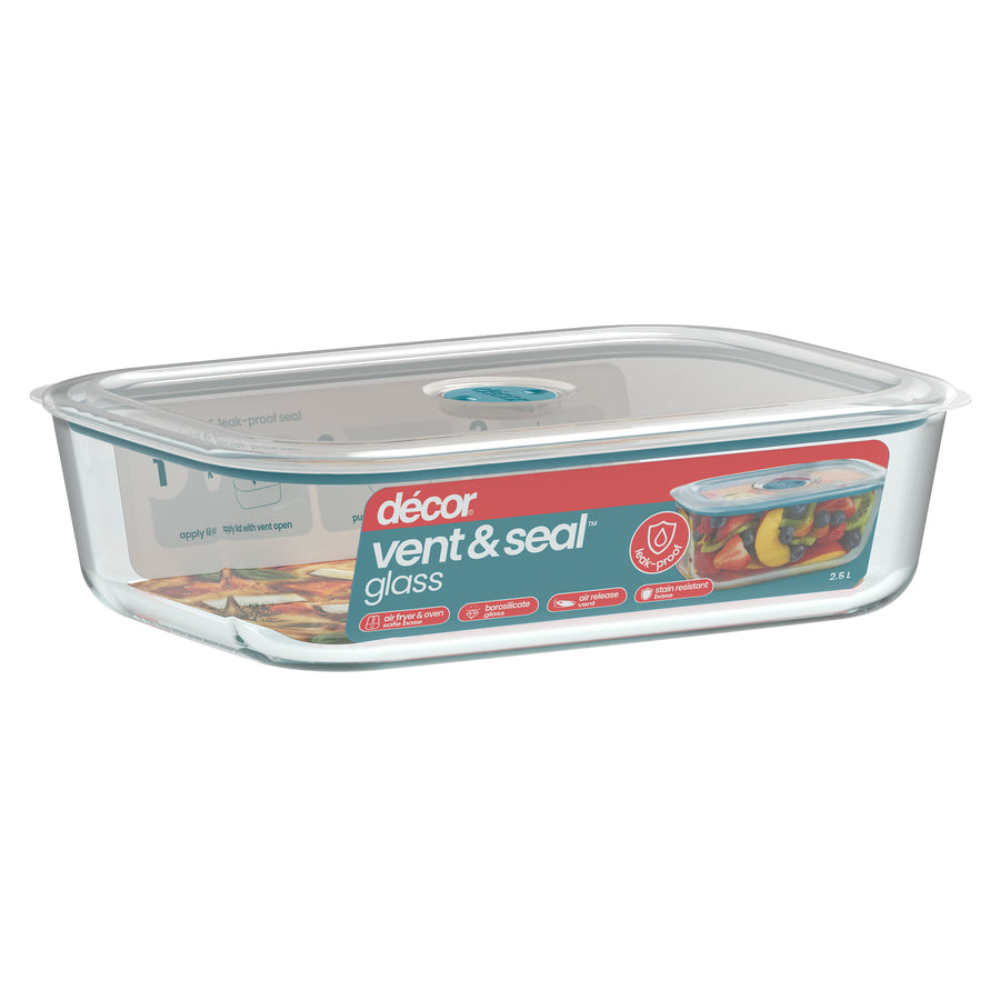 Glass Container, Oblong, 2.5L