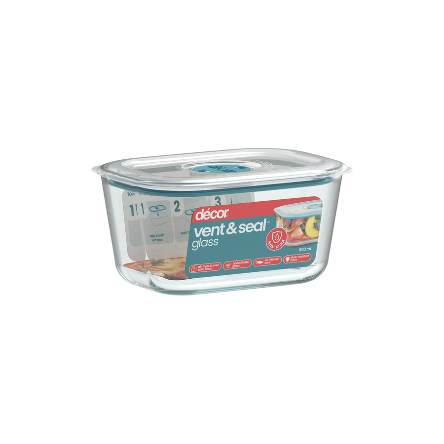 Glass Containers, Oblong, 600ml