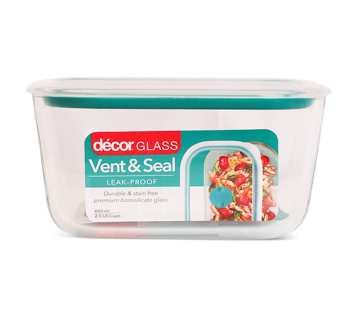 Vent & Seal Glass Container, Oblong, 630ml | Décor Australia – Décor ...