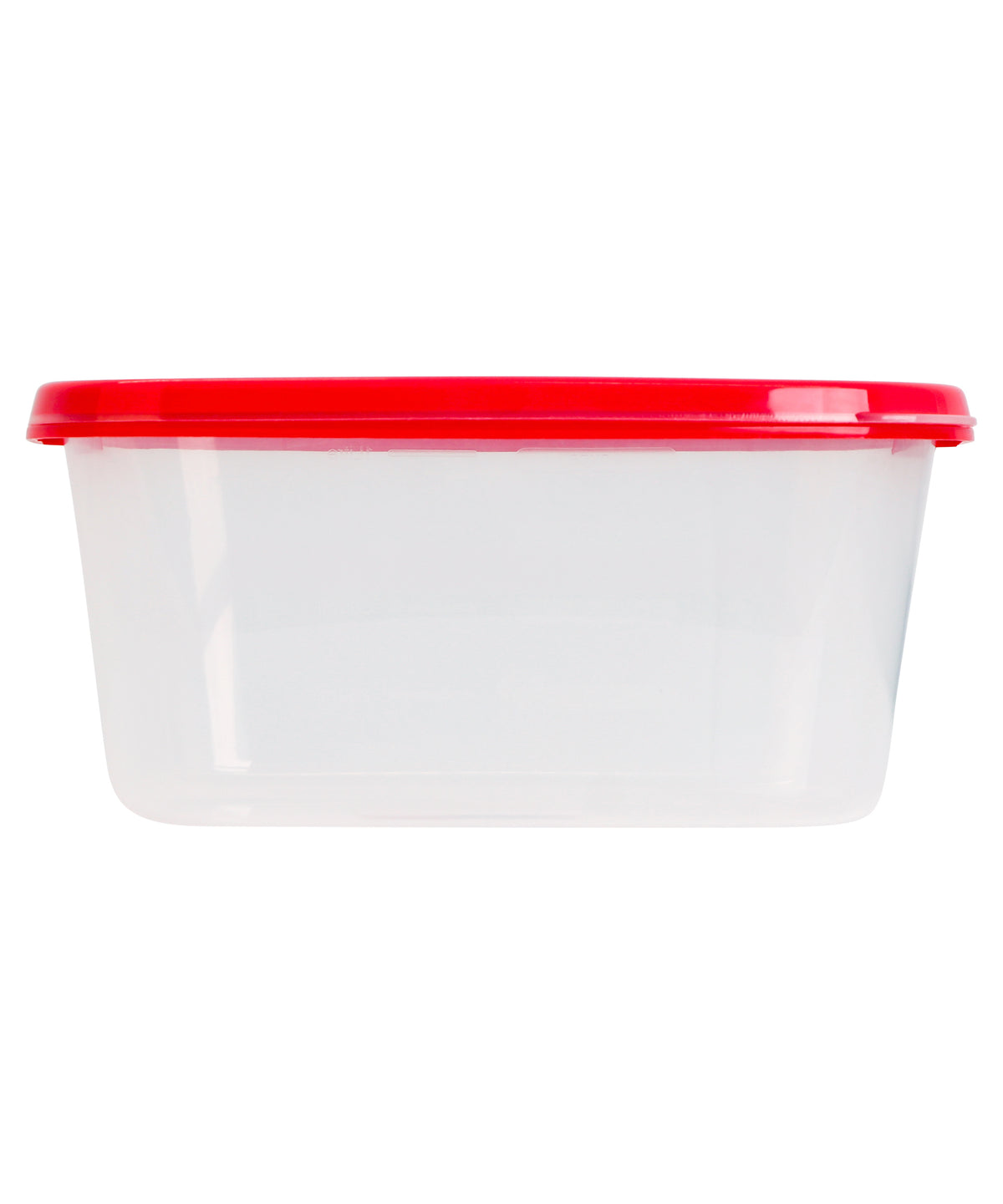 Basics Food Container, Oblong, Red, 1L