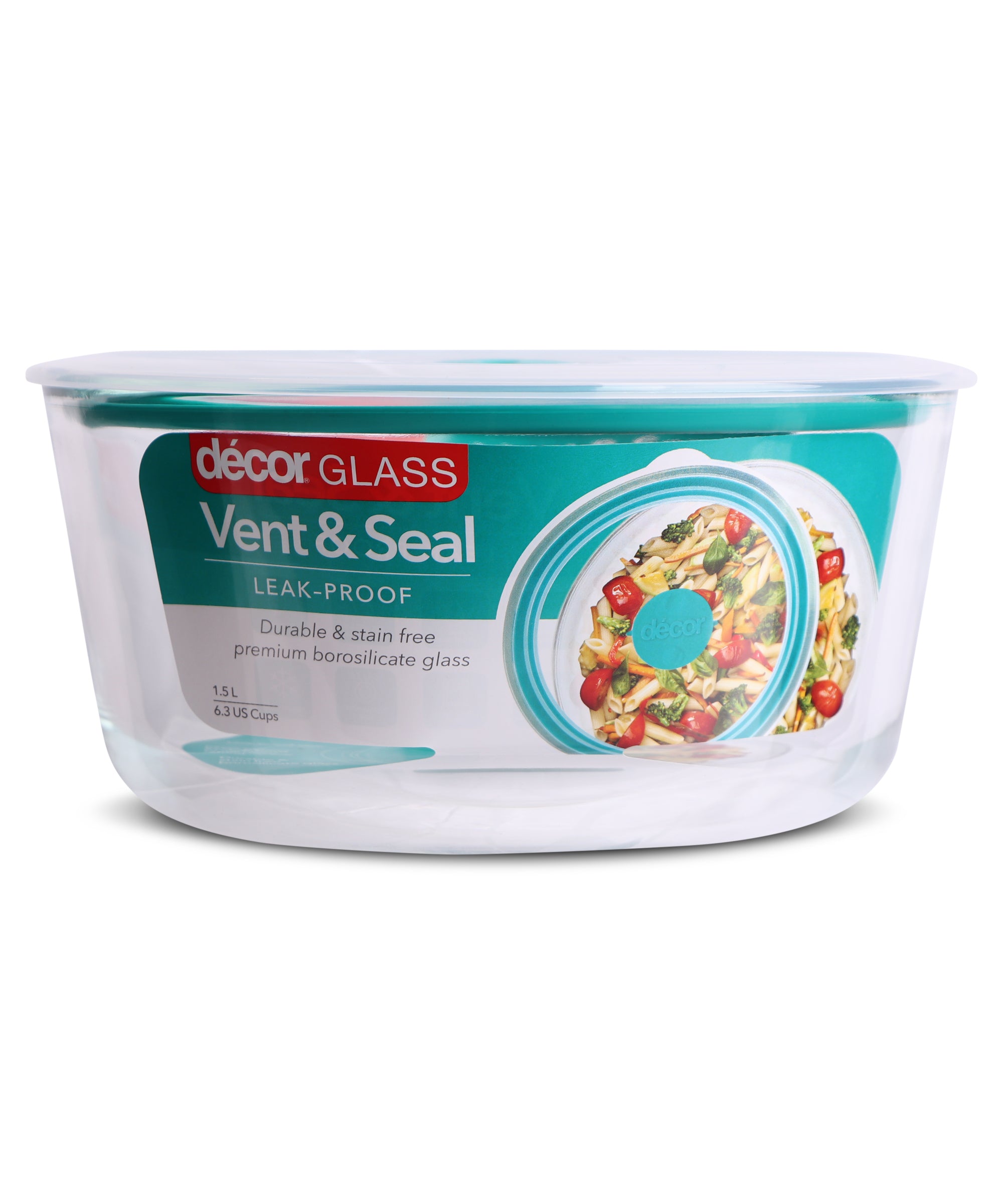 Vent & Seal Glass Container, Round, 1.5L | Décor Australia – Décor ...