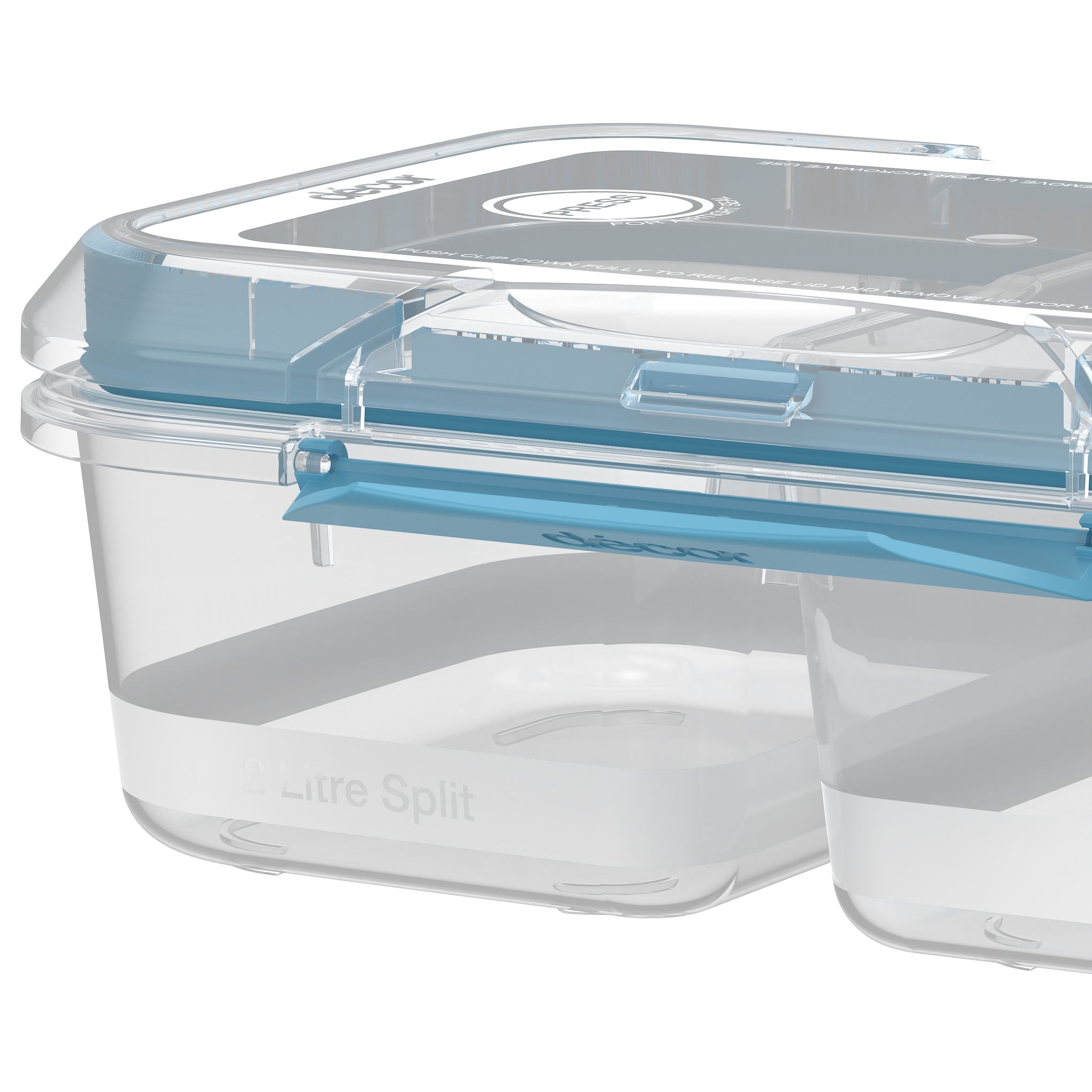 Food Containers, Split, Oblong, 2L