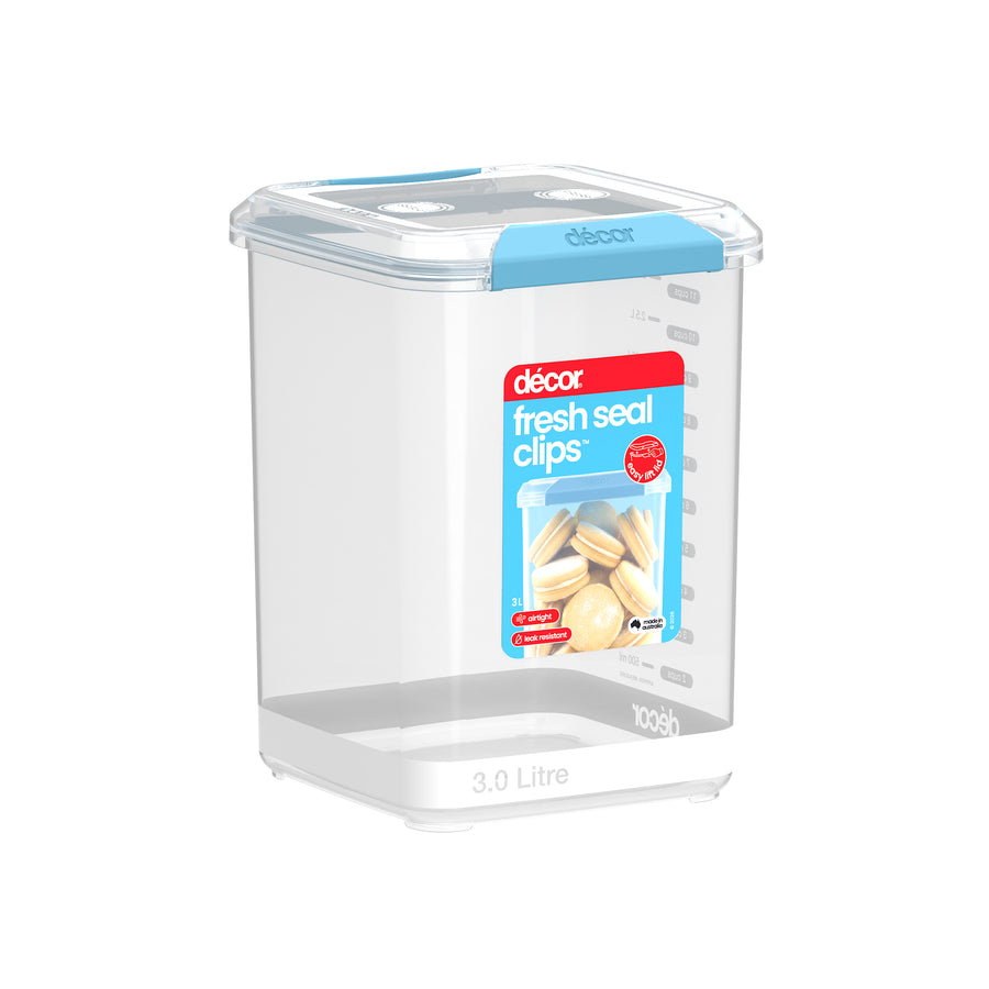 Food Containers, Tall, Square, 3L