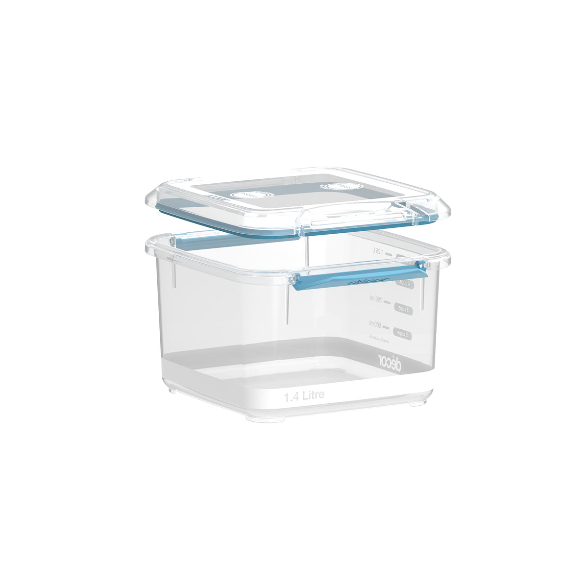 Food Containers, Square, 1.4L, Set