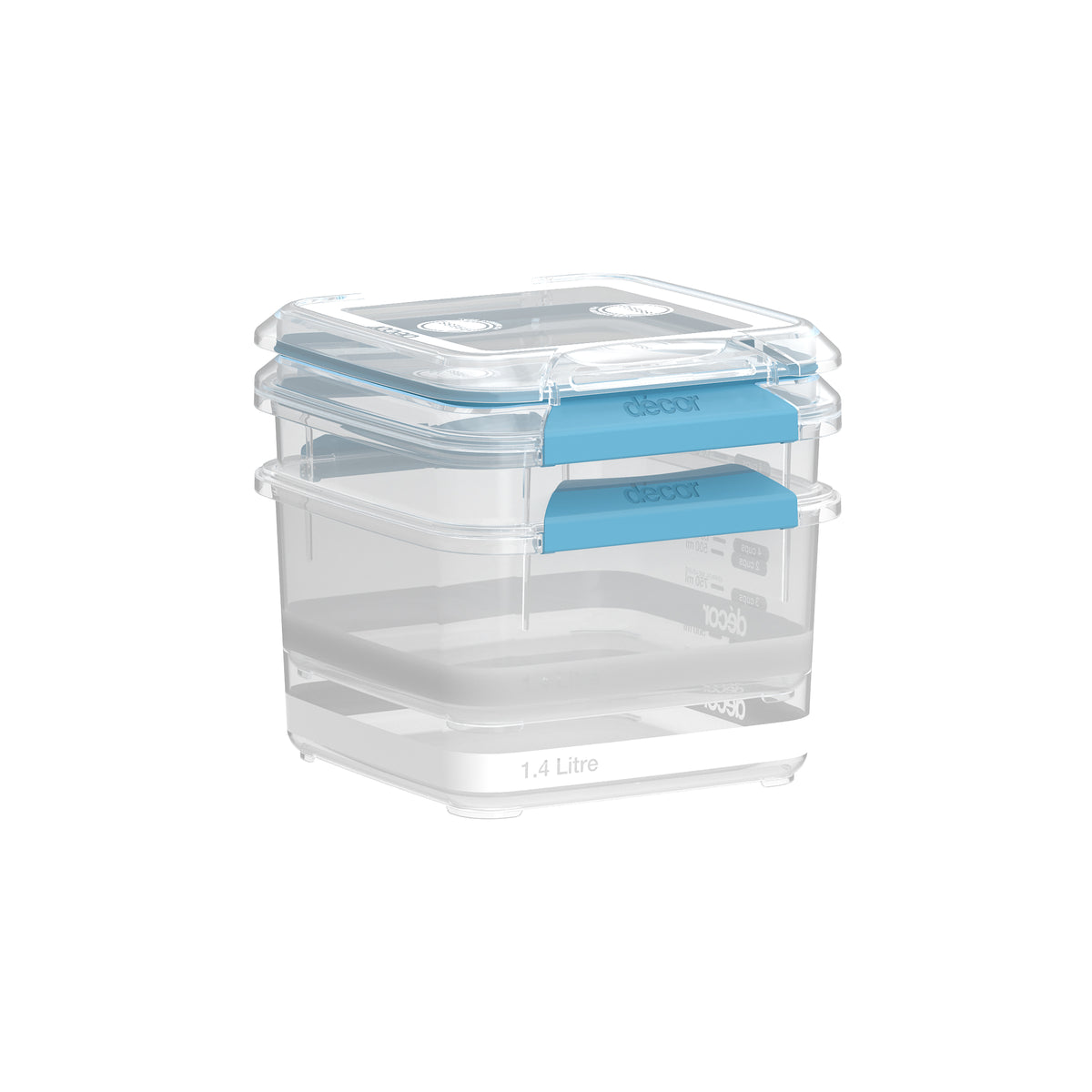 Food Containers, Square, 1.4L, Set