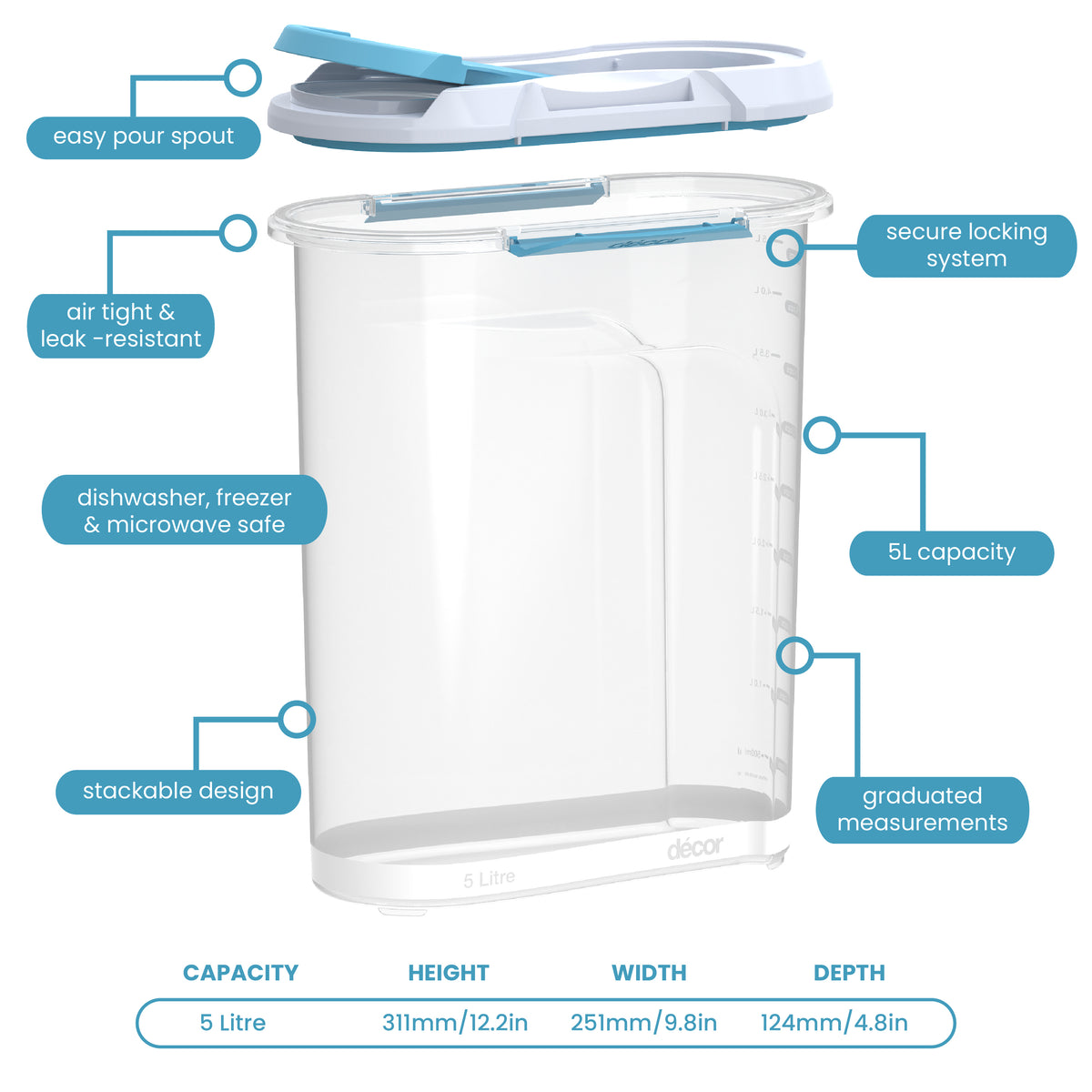 Cereal Container, 5L