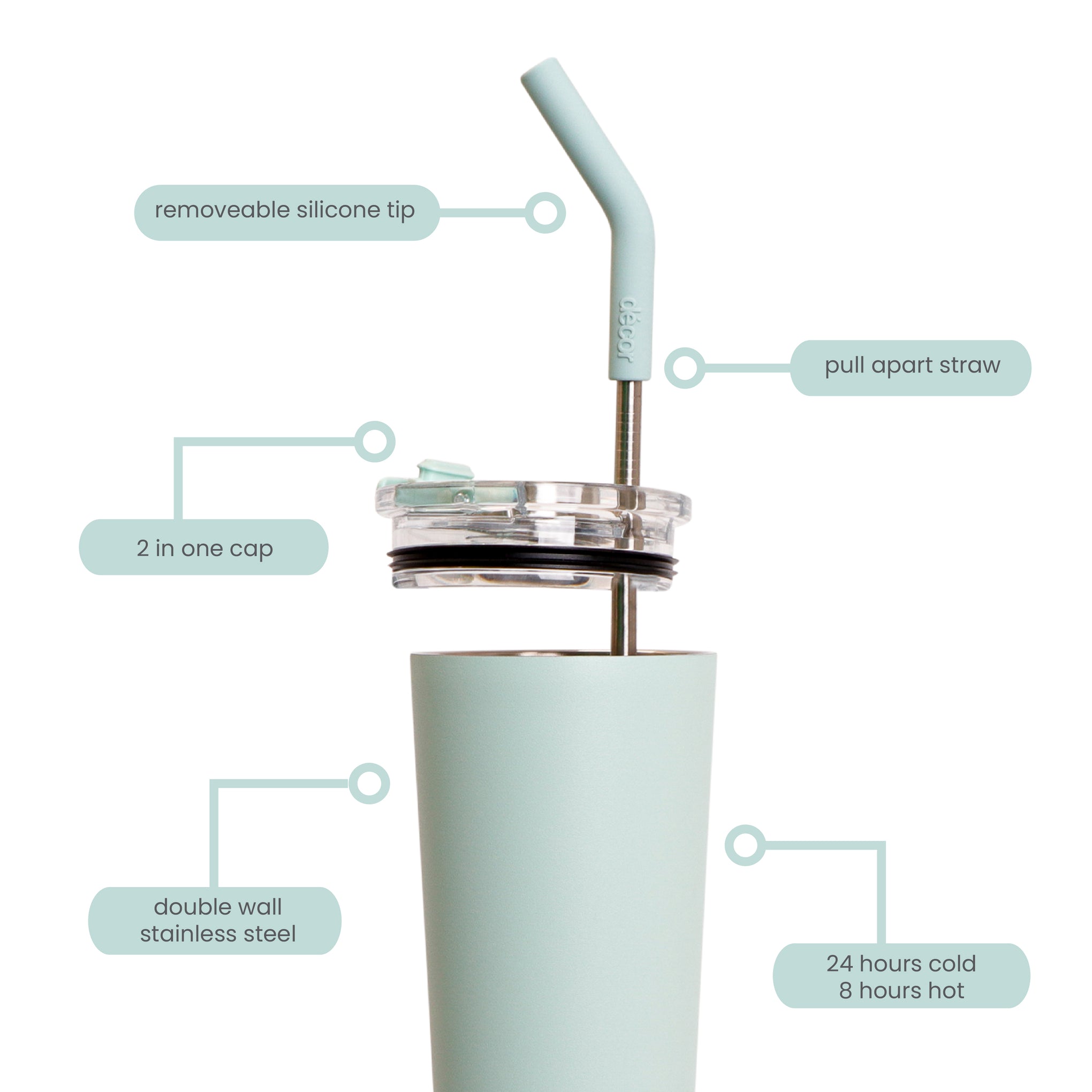 Double Wall Reusable Smoothie & Coffee Tumbler