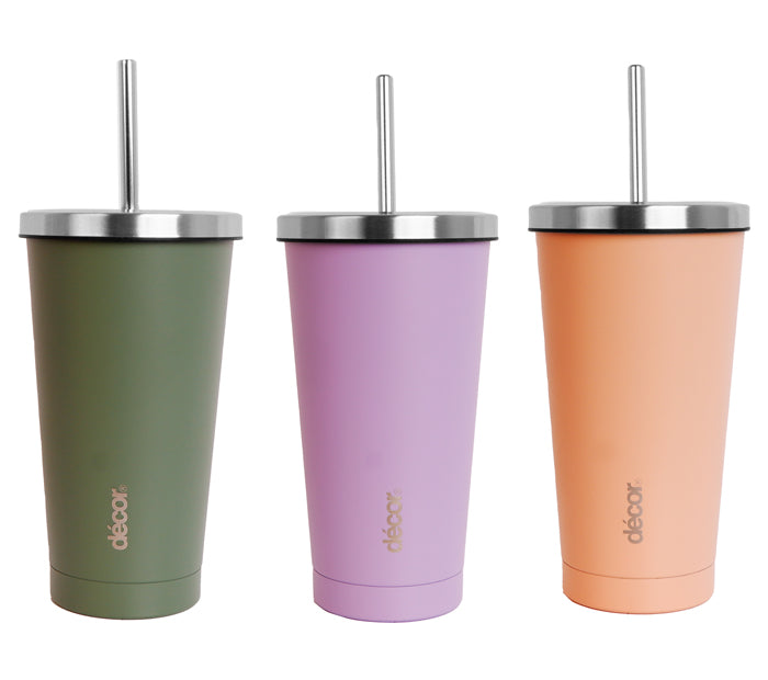 Double Wall Reusable Stainless Steel Tumbler, 450ml