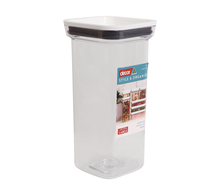 Style & Organise Pantry Containers, Square, 1.4L