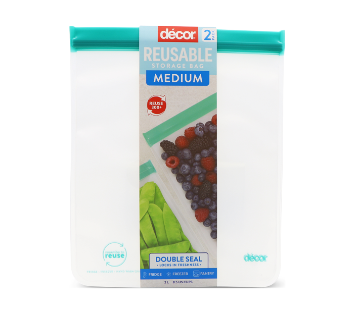 Reusable Flat Storage Bag 2L 2pk D cor Australia D cor Australia