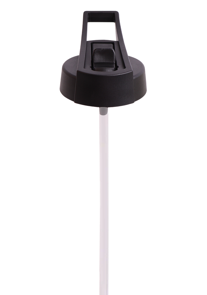 Flip Active Stainless Steel Bottle Lid & Straw 750ml, Black