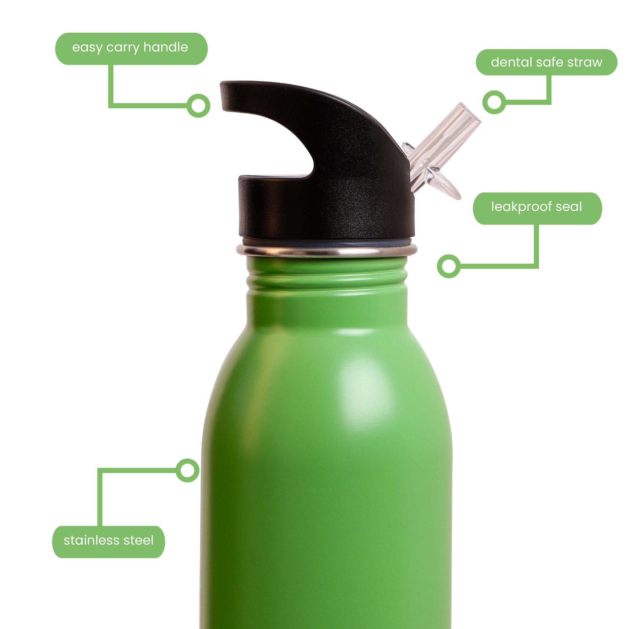 Snap n Seal Stainless Steel Bottle, 600ml