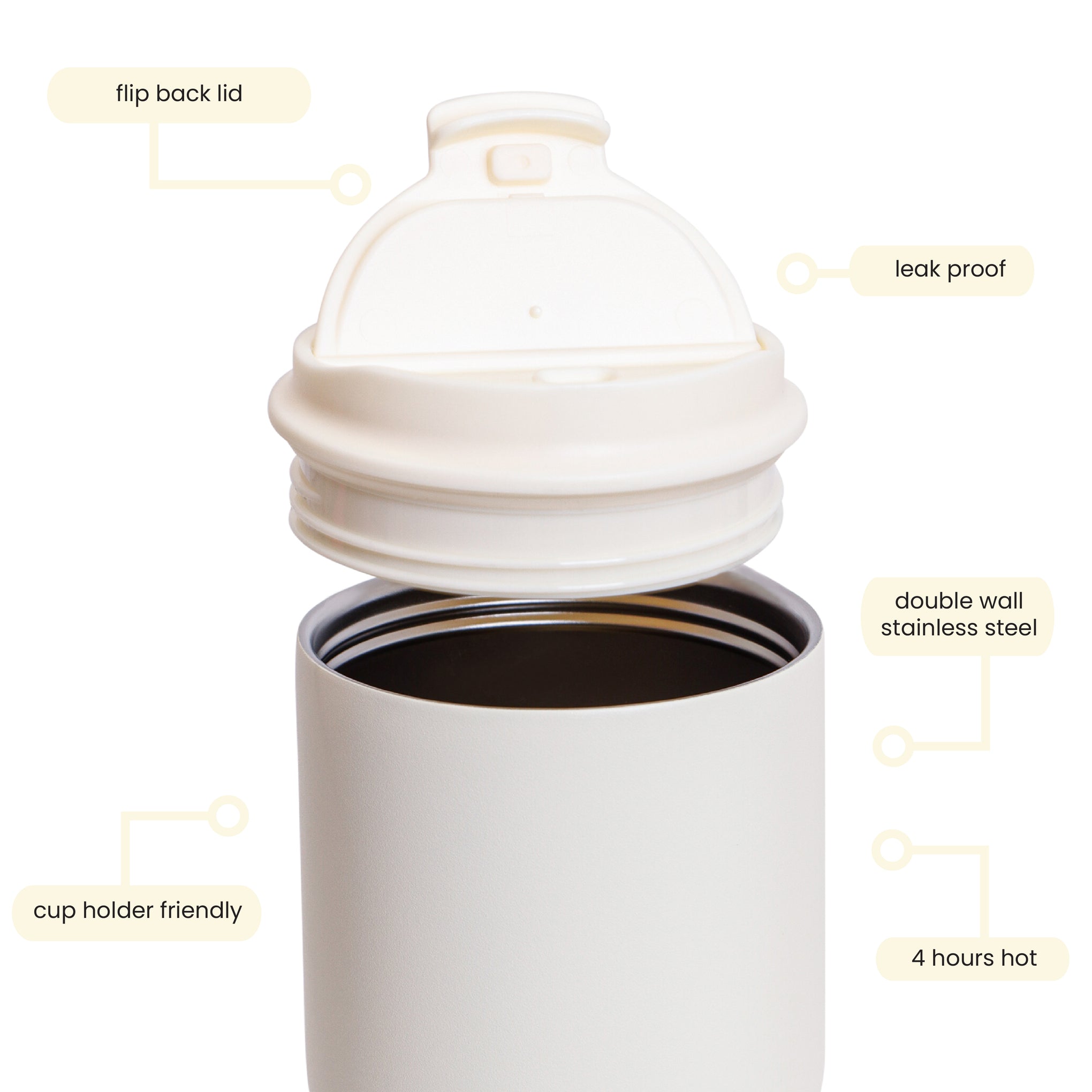 XL Coffee Cup Double Walled Stainless Steel 600ml