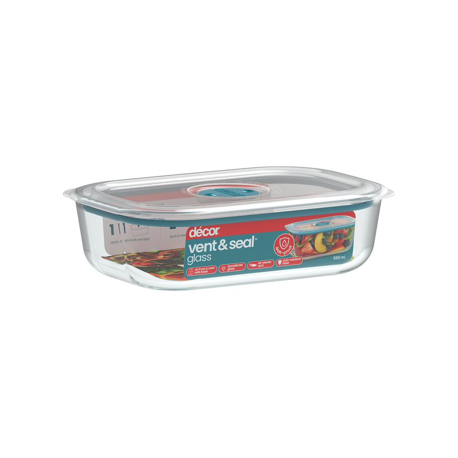 Glass Containers, Slimline, Oblong, 650ml