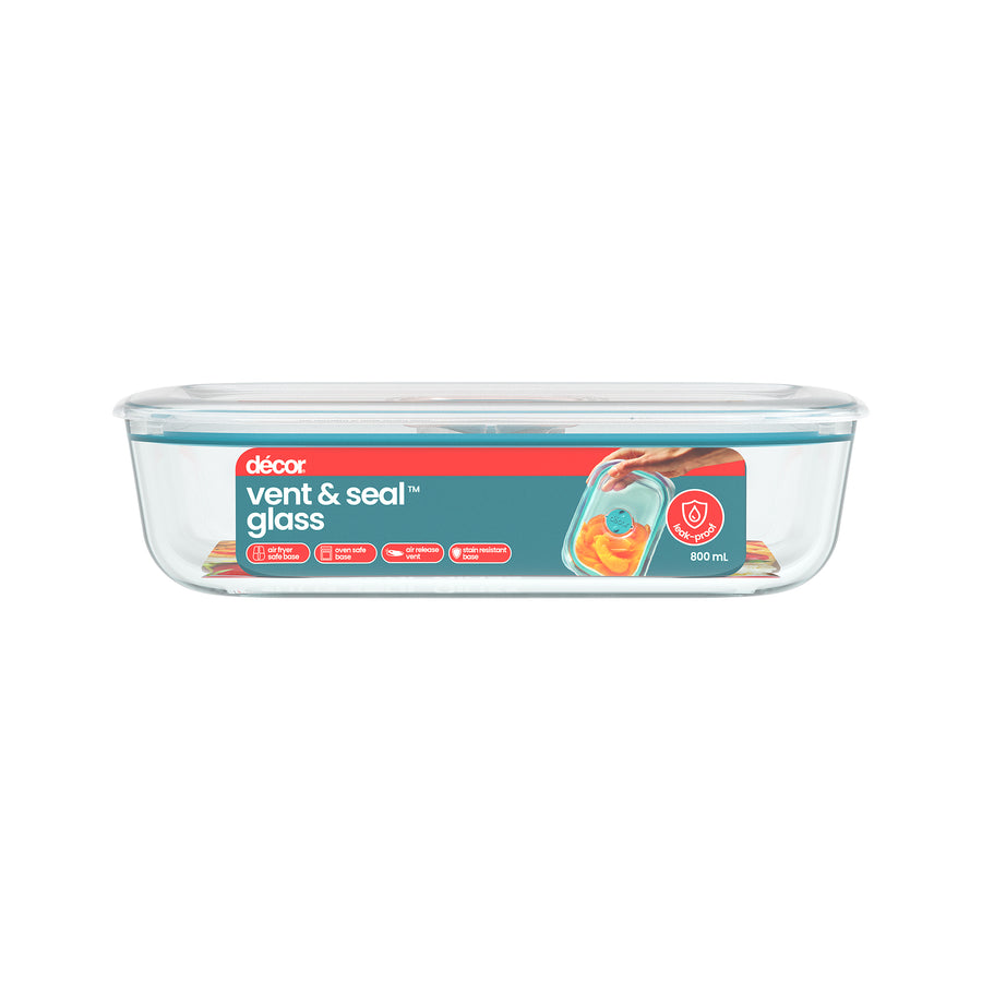 Glass Containers, Slimline, Oblong, 800ml