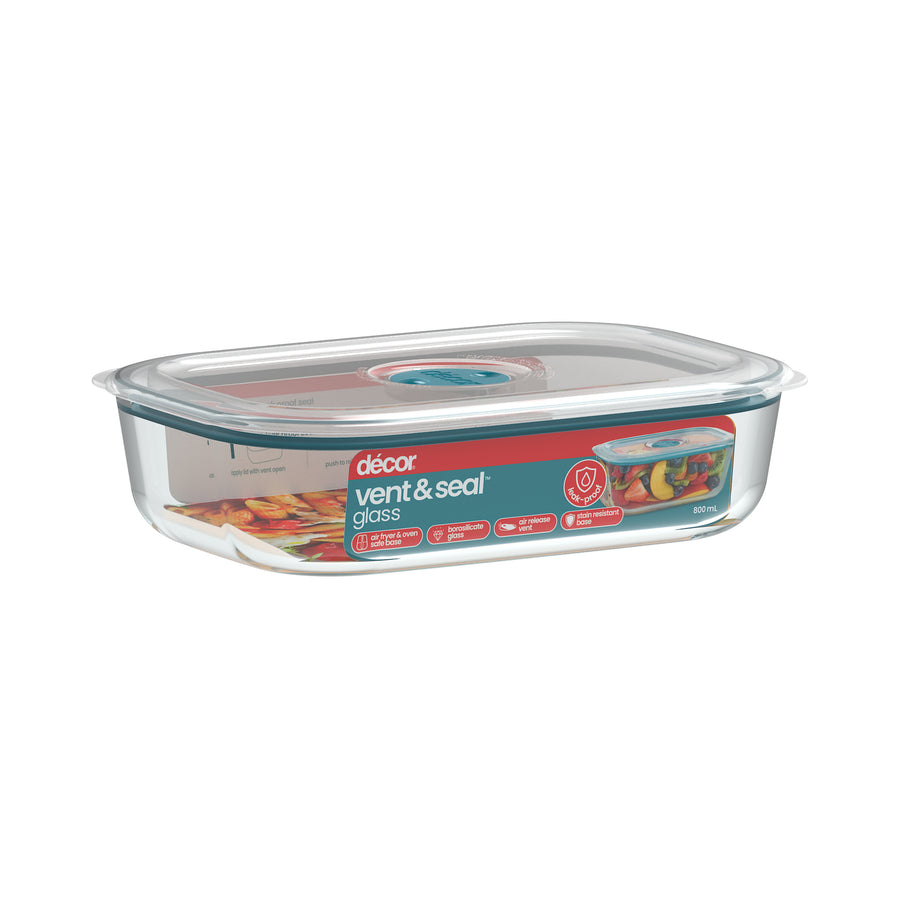 Glass Containers, Slimline, Oblong, 800ml
