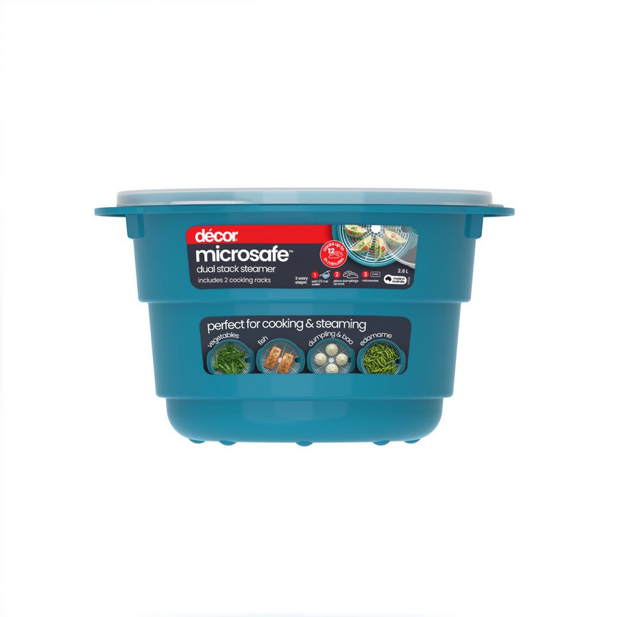 Microwave Dual Stack Steamer, Round, 2.6L
