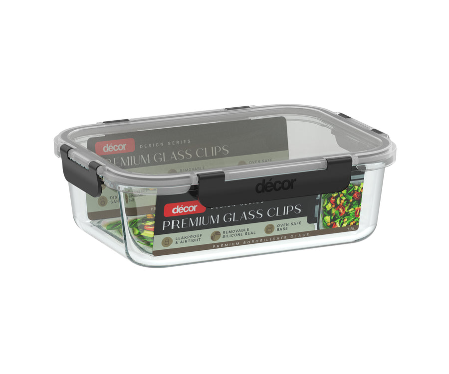Premium Glass Clips Oblong, 1.5L
