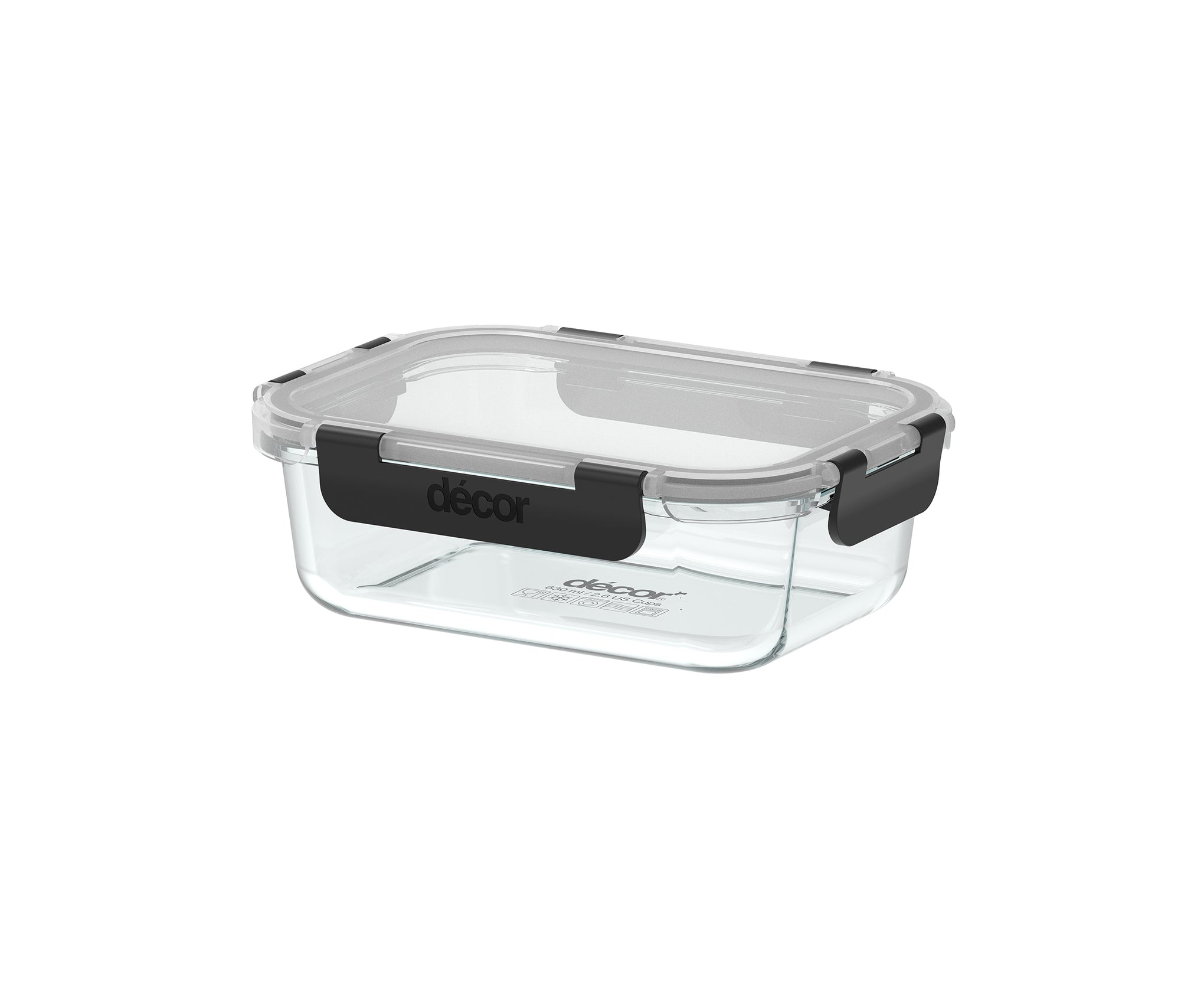 Premium Glass Clips, Oblong, 630ml
