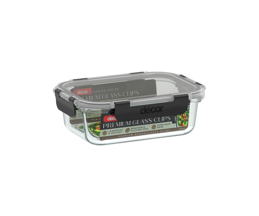 Premium Glass Clips, Oblong, 630ml