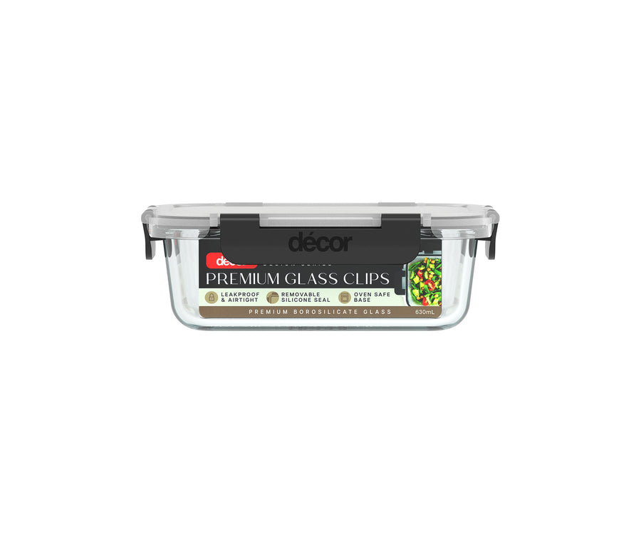 Premium Glass Clips, Oblong, 630ml