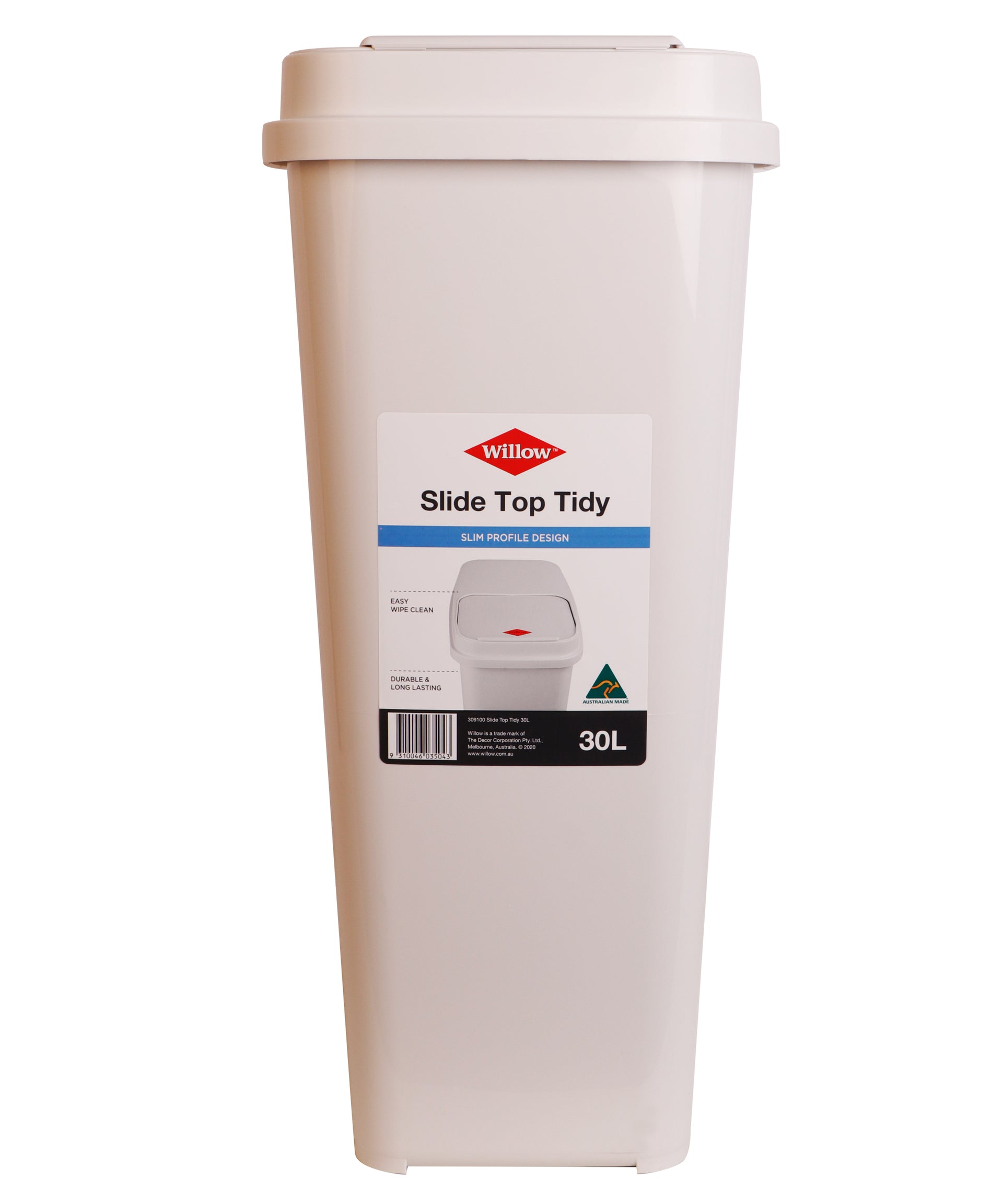 Willow Slide Top Bin 30L Décor Australia