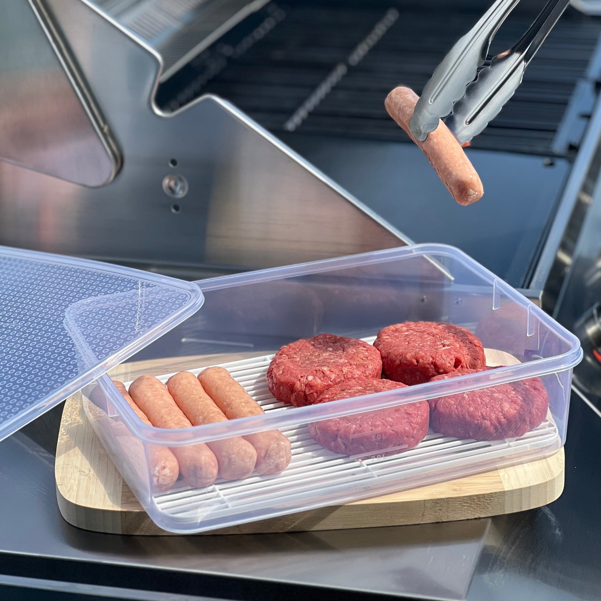 Meat Container with Rack, 4L