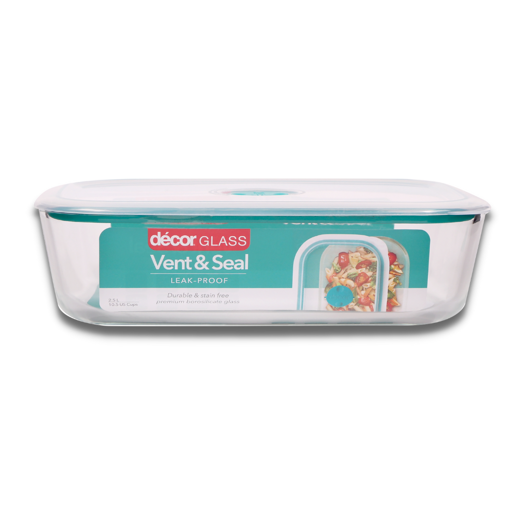 Vent & Seal Glass Container, Oblong, 2.5L | Décor Australia – Décor ...