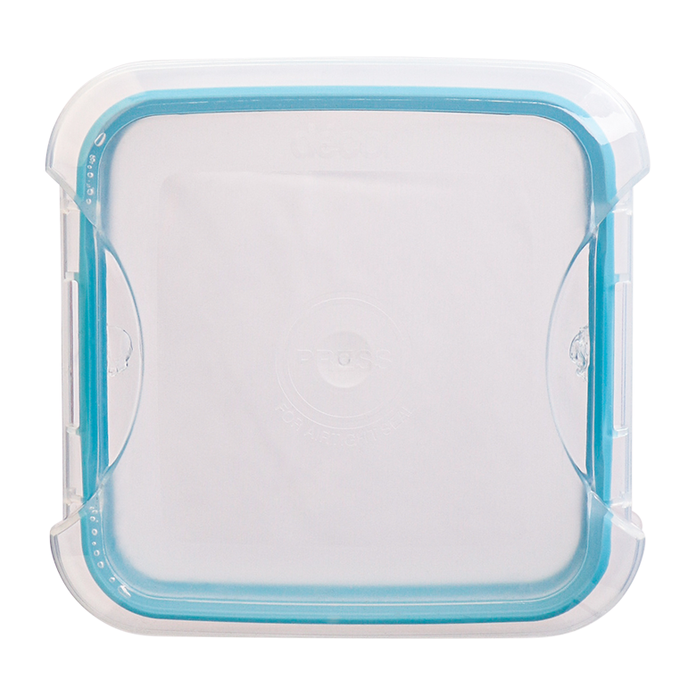 Fresh Seal Clips Food Containers, Square, Teal, 430ml, 975ml, 1.9L
