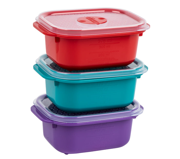 Jewel Microwavable Container, 375ml, Set