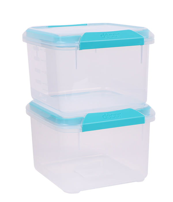 Food Containers, Square, 1.4L, Set