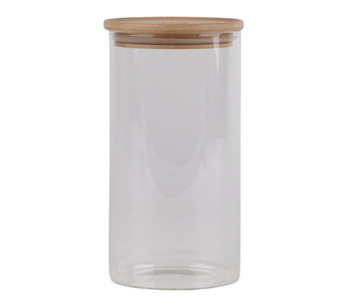 Glass Bamboo Canister, 1.5L