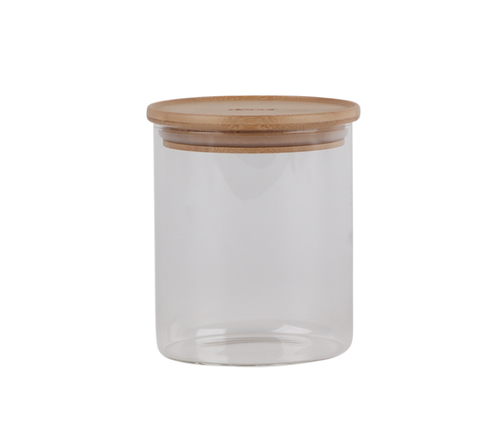 Glass Bamboo Canister, 850ml