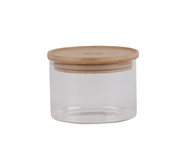 Glass Bamboo Canister, 420ml