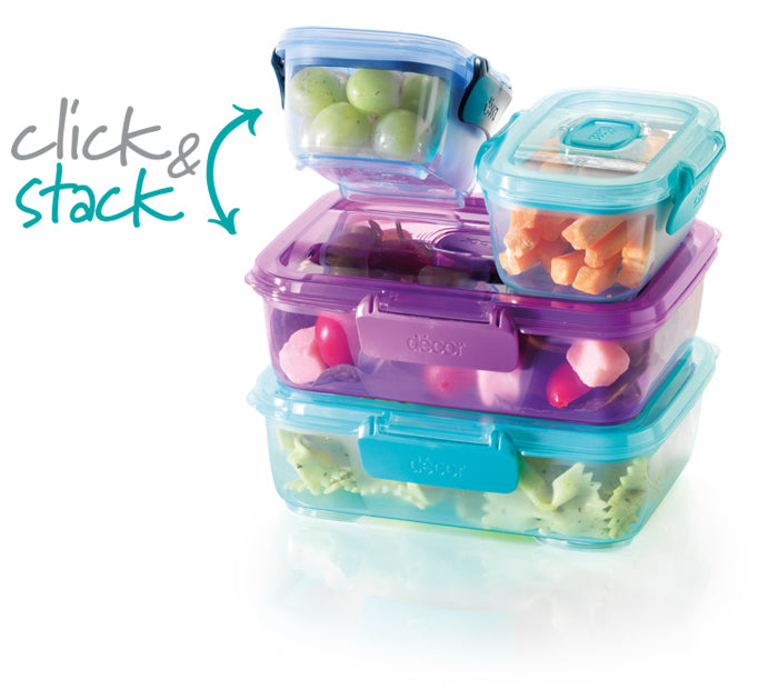 Click Boxes Stackable Click & Stack Lunch Box, Oblong | Décor Australia – Décor Australia